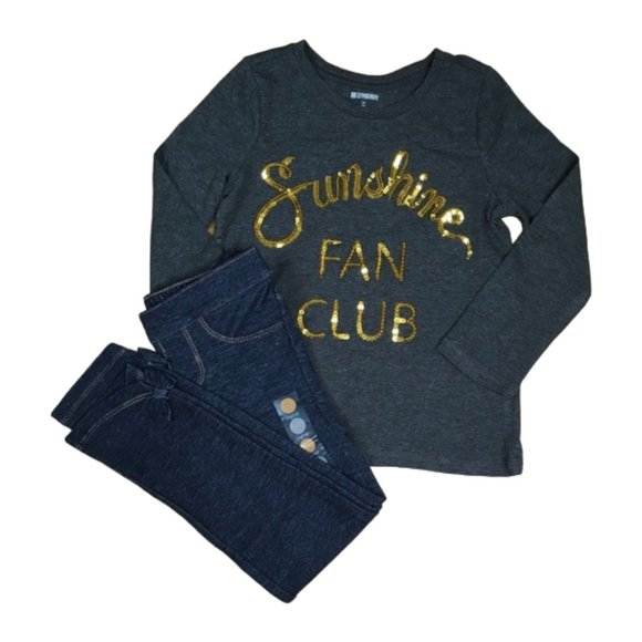 NWT Gymboree Girls Long Sleeve T-shirt and Jegging - Picture 1 of 12